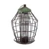 Peckish Secret Garden Steel Peanut Green Squirrel Proof Bird Feeder 0.7L