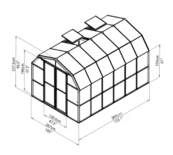 Rion Grand Gardner Green 8x12 Greenhouse -Deals Good Garden Tool Store rion grand gardner green 8x12 greenhouse7290103121587 01t