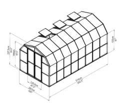 Rion Grand Gardner Green 8x16 Greenhouse -Deals Good Garden Tool Store rion grand gardner green 8x16 greenhouse7290103121594 01t