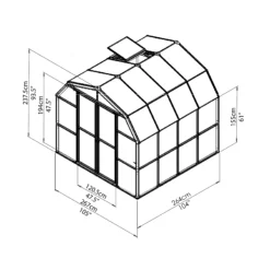 Rion Grand Gardner Green 8x8 Greenhouse -Deals Good Garden Tool Store rion grand gardner green 8x8 greenhouse7290103121570 01t