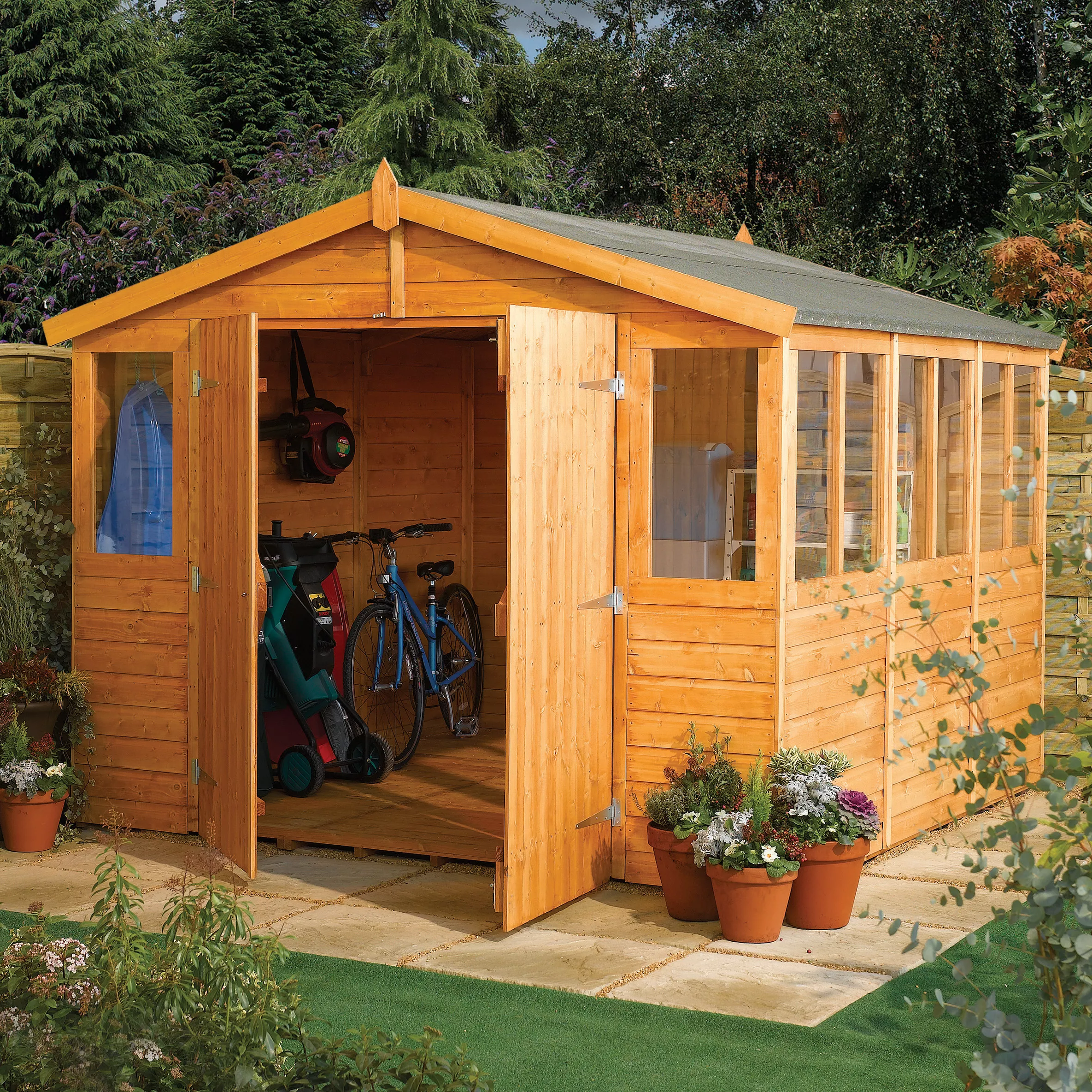 Rowlinson Sheds 9x6 Apex Tongue & Groove Wooden Workshop 1 Rowlinson Sheds 9x6 Apex Tongue & Groove Wooden Workshop