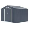 Rowlinson Trentvale 10x8 Apex Dark Grey Metal Shed