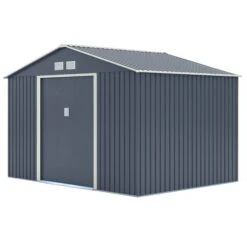 Rowlinson Trentvale 10x8 Apex Dark Grey Metal Shed