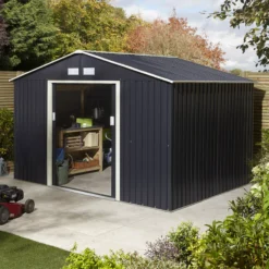 Rowlinson Trentvale 10x8 Apex Dark Grey Metal Shed 16 Rowlinson Trentvale 10x8 Apex Dark Grey Metal Shed -Deals Good Garden Tool Store rowlinson trentvale 10x8 apex dark grey metal shed5013856206262 01i bq
