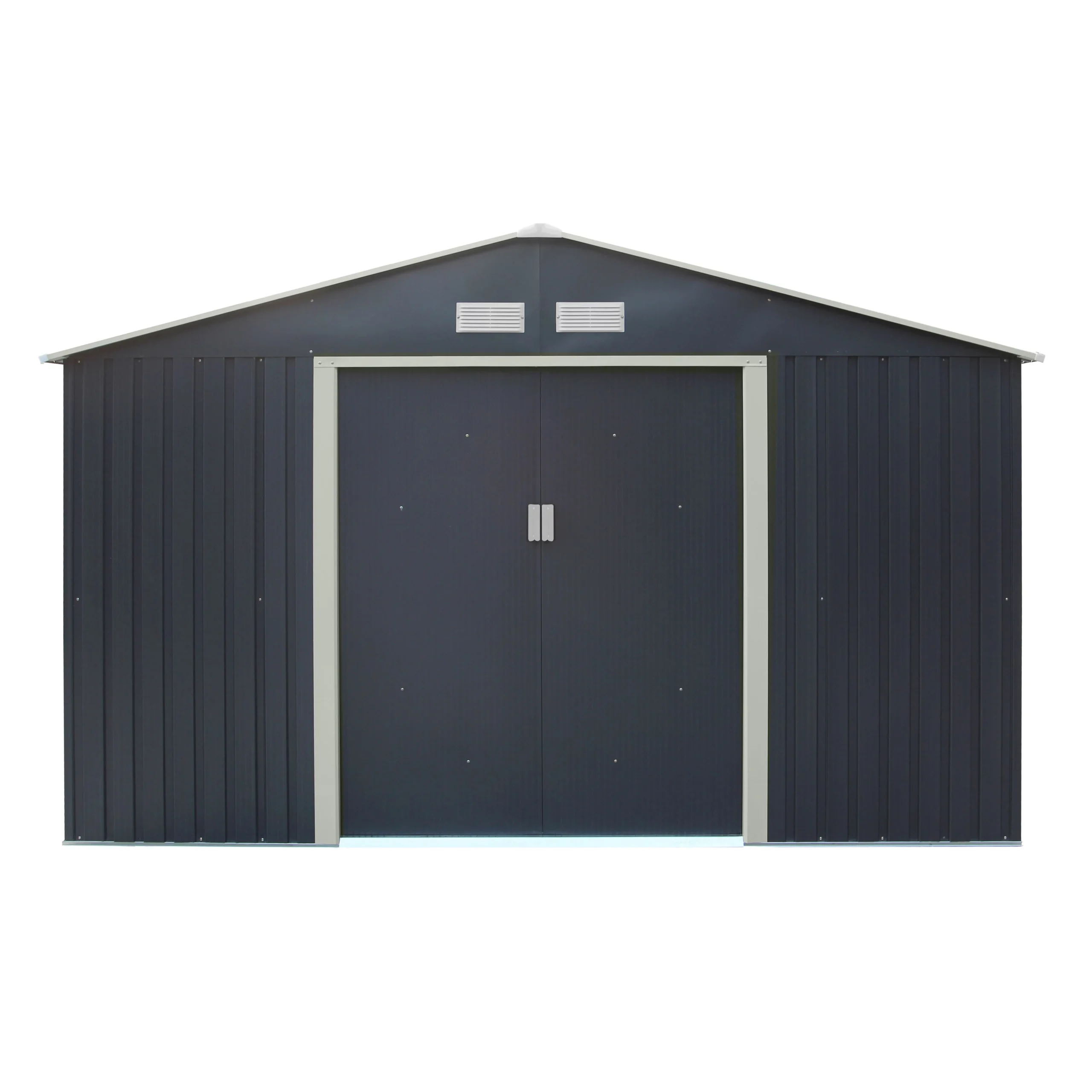 Rowlinson Trentvale 10x8 Apex Dark Grey Metal Shed 2 Rowlinson Trentvale 10x8 Apex Dark Grey Metal Shed - Image 2