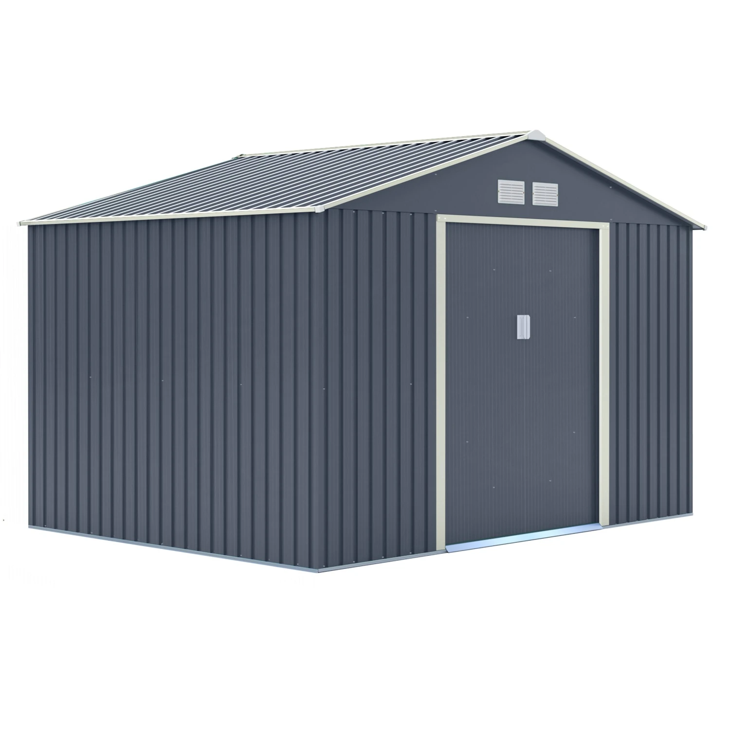 Rowlinson Trentvale 10x8 Apex Dark Grey Metal Shed 3 Rowlinson Trentvale 10x8 Apex Dark Grey Metal Shed - Image 3