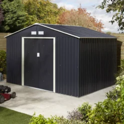 Rowlinson Trentvale 10x8 Apex Dark Grey Metal Shed 23 Rowlinson Trentvale 10x8 Apex Dark Grey Metal Shed -Deals Good Garden Tool Store rowlinson trentvale 10x8 apex dark grey metal shed5013856206262 04i bq