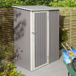 Rowlinson Trentvale 5x3 Pent Light Grey Metal Shed -Deals Good Garden Tool Store rowlinson trentvale 5x3 pent light grey metal shed5013856206330 02i bq