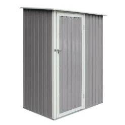 Rowlinson Trentvale 5x3 Pent Light Grey Metal Shed -Deals Good Garden Tool Store rowlinson trentvale 5x3 pent light grey metal shed5013856206330 03c bq