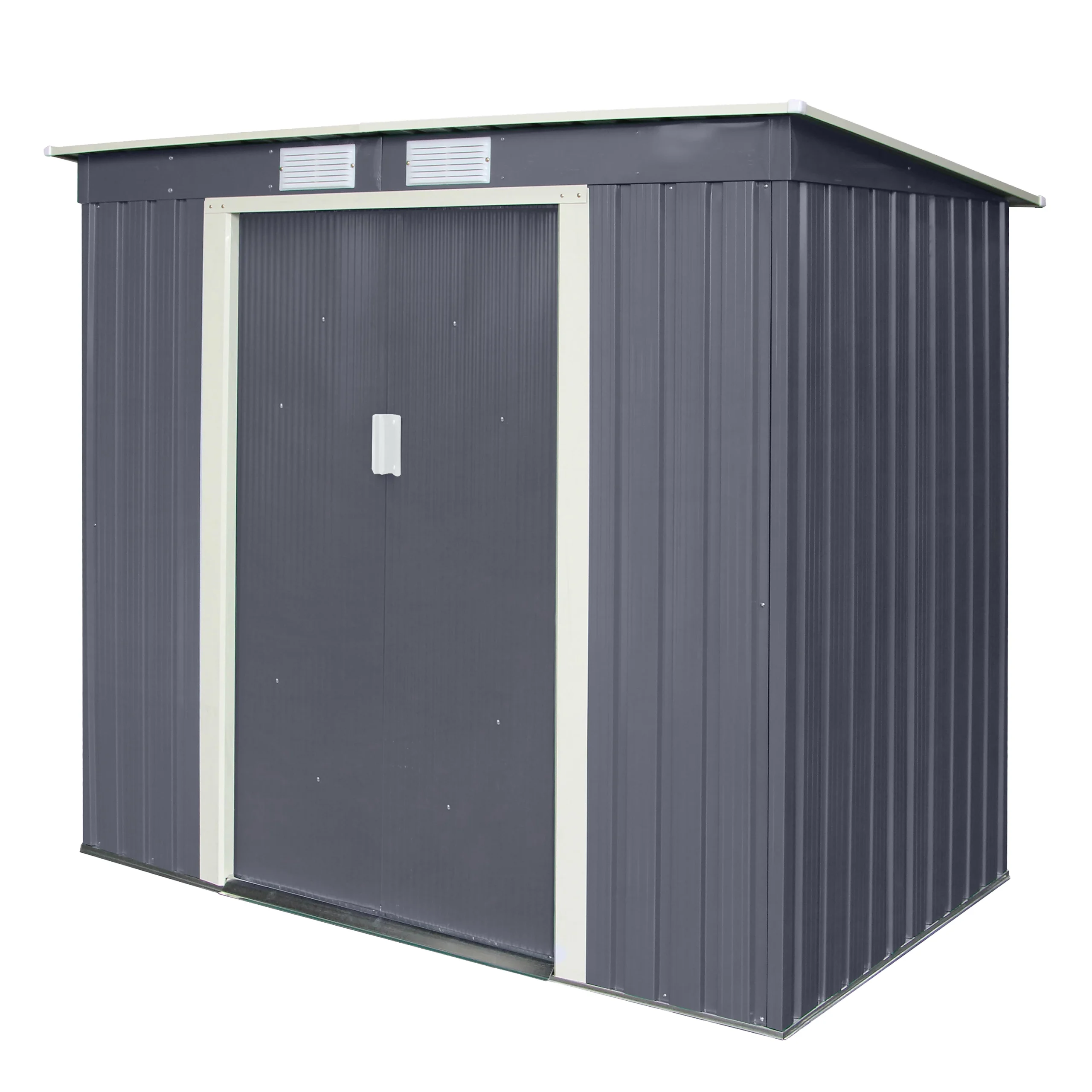 Rowlinson Trentvale 6x4 Pent Dark Grey Metal Shed 1 Rowlinson Trentvale 6x4 Pent Dark Grey Metal Shed