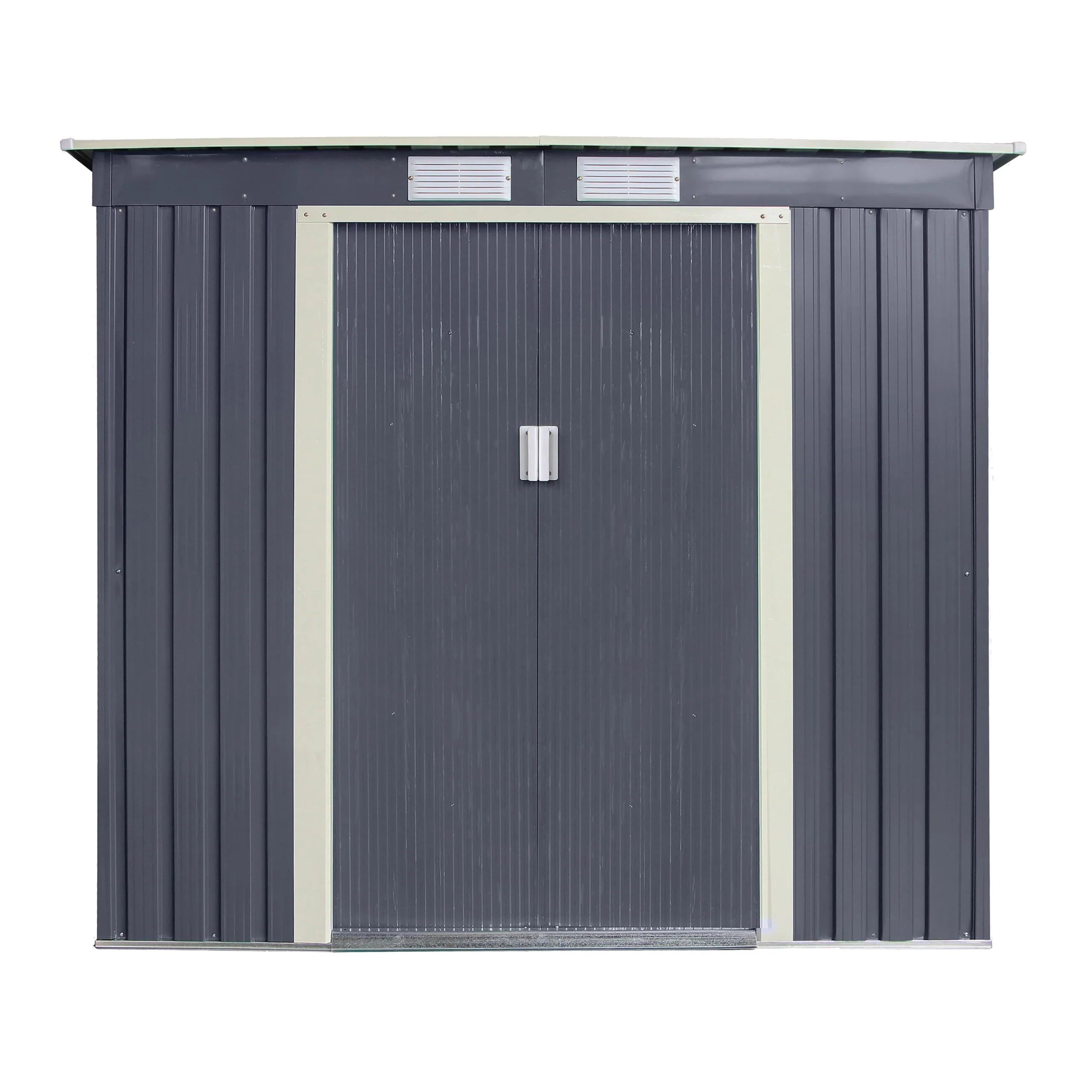 Rowlinson Trentvale 6x4 Pent Dark Grey Metal Shed 2 Rowlinson Trentvale 6x4 Pent Dark Grey Metal Shed - Image 2