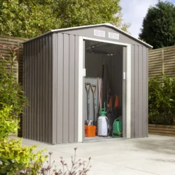 Rowlinson Trentvale 6x4 Pent Light Grey Metal Shed 14 Rowlinson Trentvale 6x4 Pent Light Grey Metal Shed -Deals Good Garden Tool Store rowlinson trentvale 6x4 pent light grey metal shed5013856206293 01i bq