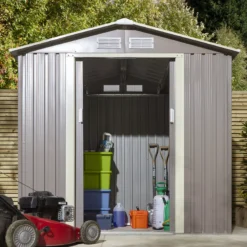 Rowlinson Trentvale 6x4 Pent Light Grey Metal Shed 21 Rowlinson Trentvale 6x4 Pent Light Grey Metal Shed -Deals Good Garden Tool Store rowlinson trentvale 6x4 pent light grey metal shed5013856206293 05i bq