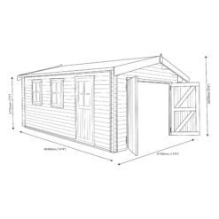 Shire 15x14 Bradenham Wooden Garage - Assembly Service Included -Deals Good Garden Tool Store shire 15x14 bradenham wooden garage assembly service included5019804111596 02t
