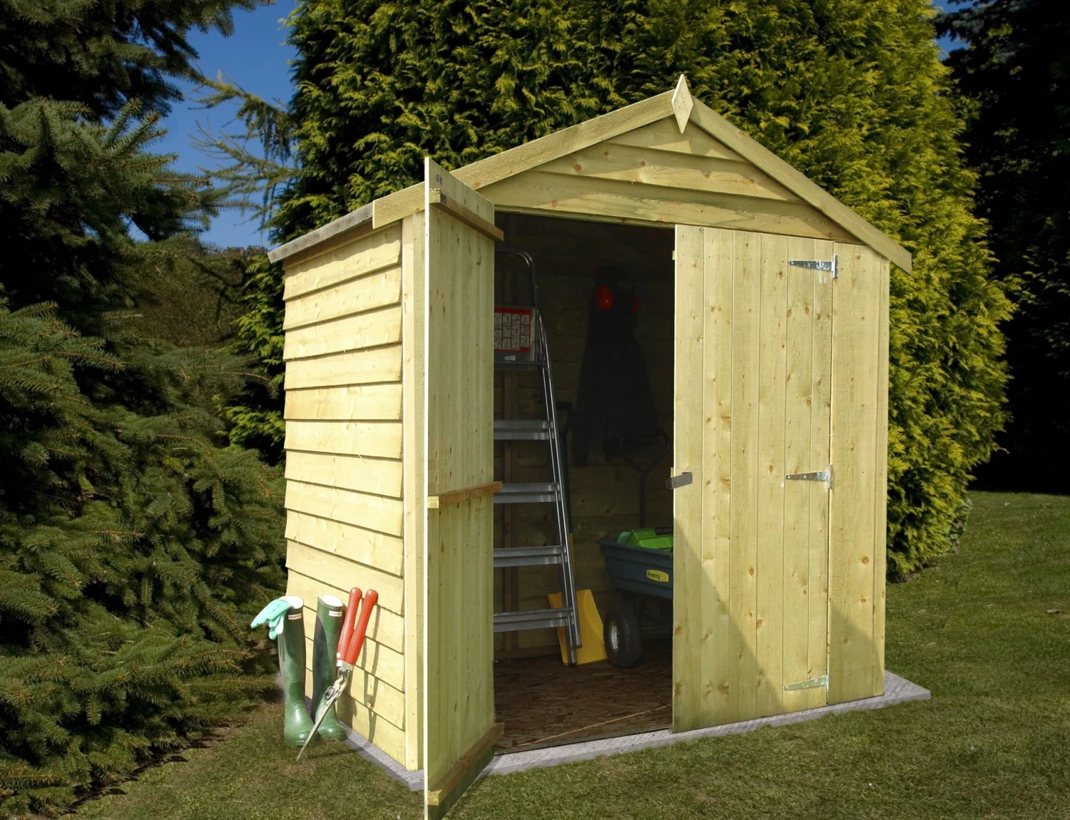 Shire 6x4 Ft Apex Overlap Shed With Floor 3 Shire 6x4 Ft Apex Overlap Shed With Floor - Image 3