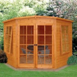Shire 7x7 Glass Pent Shiplap Wooden Summer House - Base Not Included -Deals Good Garden Tool Store shire 7x7 glass pent shiplap wooden summer house base not included03455784 01i