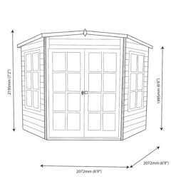 Shire 7x7 Glass Pent Shiplap Wooden Summer House - Base Not Included -Deals Good Garden Tool Store shire 7x7 glass pent shiplap wooden summer house base not included03455784 01t
