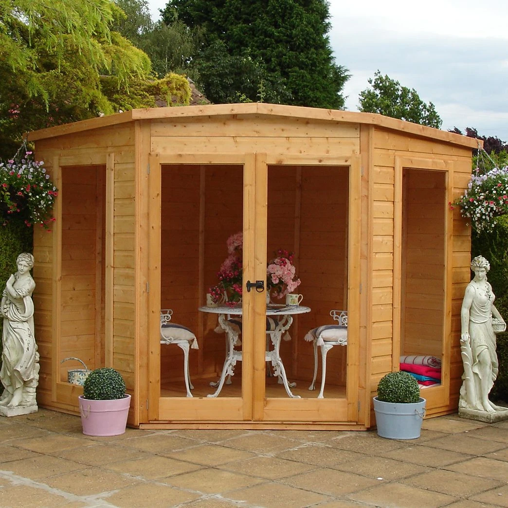 Shire Barclay 7x7 Safety Acrylic Pent Shiplap Wooden Summer House - Base Not Included 2 Shire Barclay 7x7 Safety Acrylic Pent Shiplap Wooden Summer House - Base Not Included - Image 2
