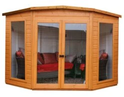 Shire Barclay 8x8 Safety Acrylic Pent Shiplap Wooden Summer House - Base Not Included