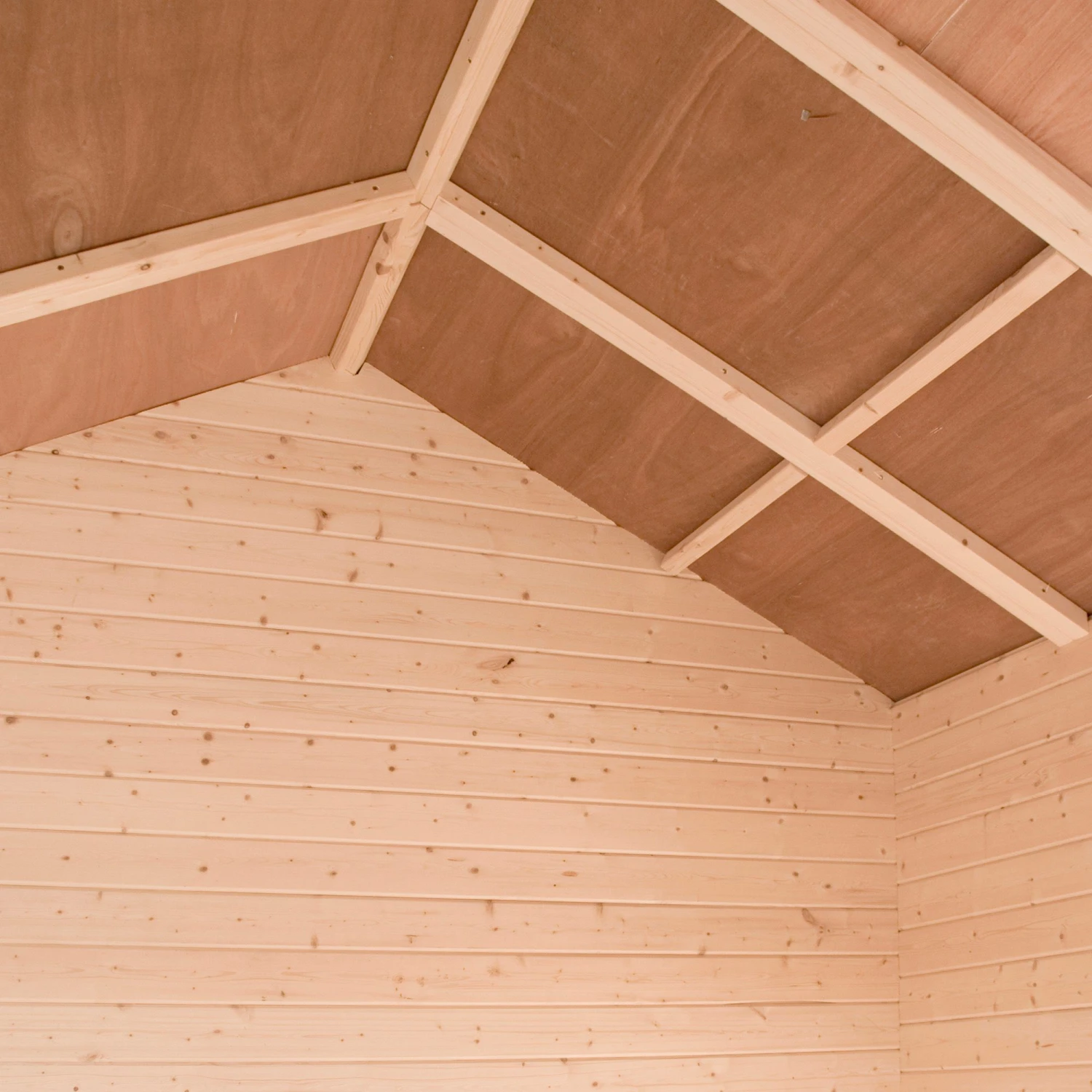 Shire Belvoir 10x10 Ft Toughened Glass Apex Tongue & Groove Wooden Cabin With Felt Tile Roof 2 Shire Belvoir 10x10 Ft Toughened Glass Apex Tongue & Groove Wooden Cabin With Felt Tile Roof - Image 2