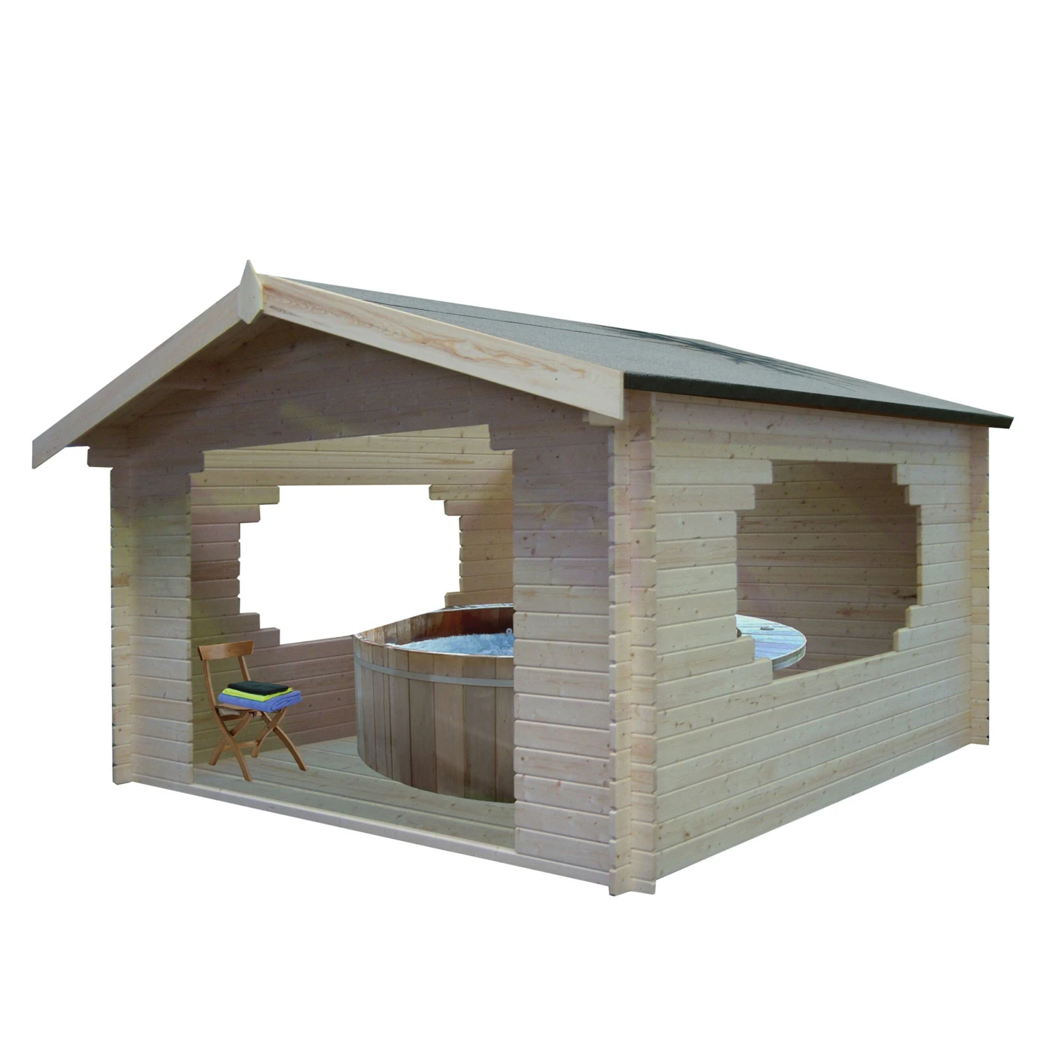 Shire Bere 11x11 Apex Tongue & Groove Wooden Cabin - Base Not Included 1 Shire Bere 11x11 Apex Tongue & Groove Wooden Cabin - Base Not Included