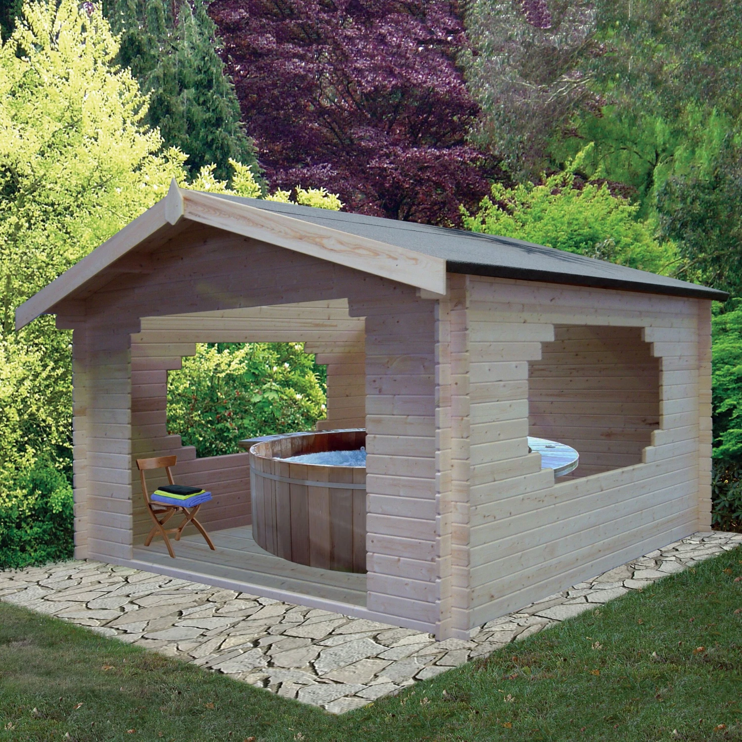 Shire Bere 11x11 Apex Tongue & Groove Wooden Cabin - Base Not Included 2 Shire Bere 11x11 Apex Tongue & Groove Wooden Cabin - Base Not Included - Image 2