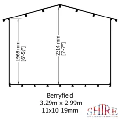 Shire Berryfield 11x10 Eco Glass Apex Tongue & Groove Wooden Cabin - Base Not Included -Deals Good Garden Tool Store shire berryfield 11x10 eco glass apex tongue groove wooden cabin base not included5019804112302 01t bq