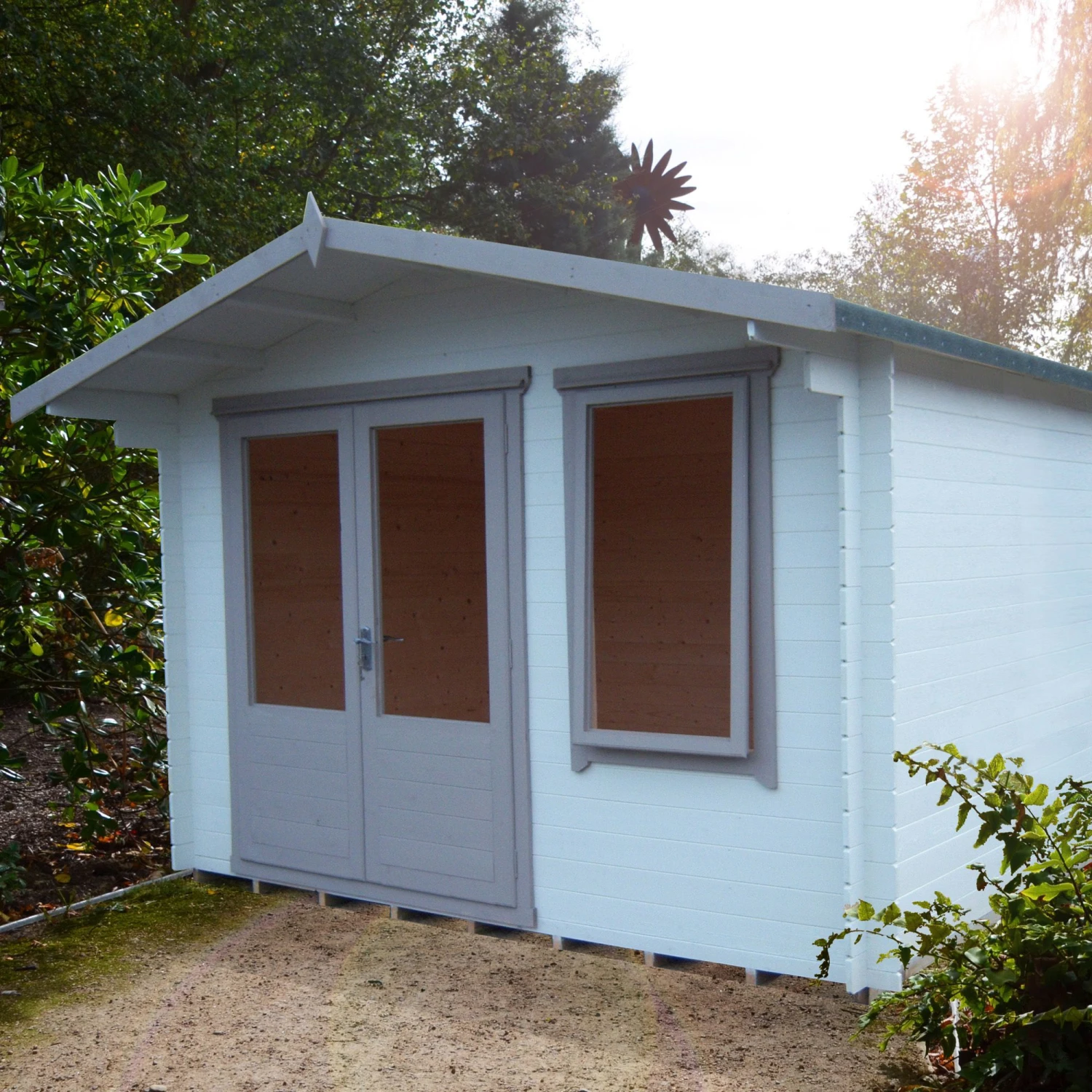 Shire Berryfield 11x8 Glass Apex Tongue & Groove Wooden Cabin - Base Not Included 4 Shire Berryfield 11x8 Glass Apex Tongue & Groove Wooden Cabin - Base Not Included - Image 4