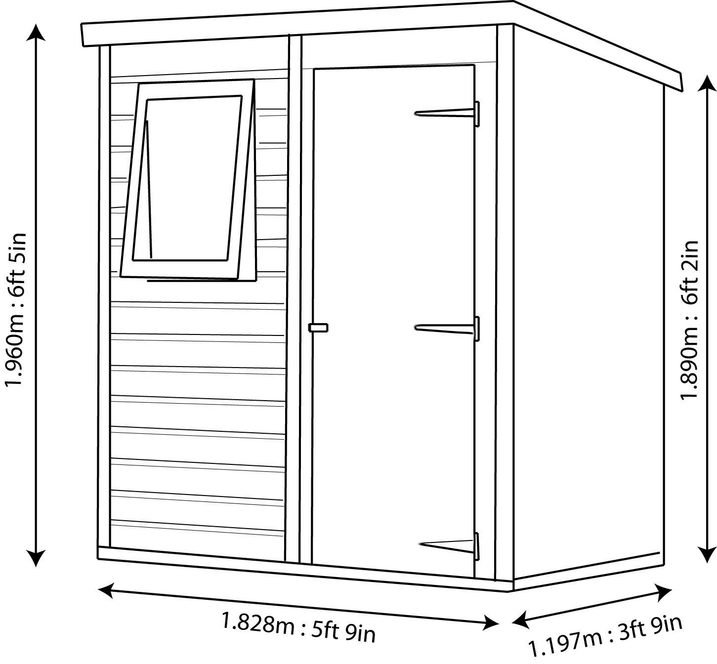 Shire Caldey 6x4 Ft Pent Shiplap Wooden Shed With Floor - Assembly Service Included 6 Shire Caldey 6x4 Ft Pent Shiplap Wooden Shed With Floor - Assembly Service Included - Image 6