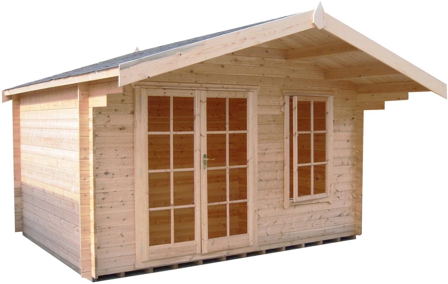 Shire Cannock 10x8 Glass Apex Tongue & Groove Wooden Cabin - Base Not Included 1 Shire Cannock 10x8 Glass Apex Tongue & Groove Wooden Cabin - Base Not Included