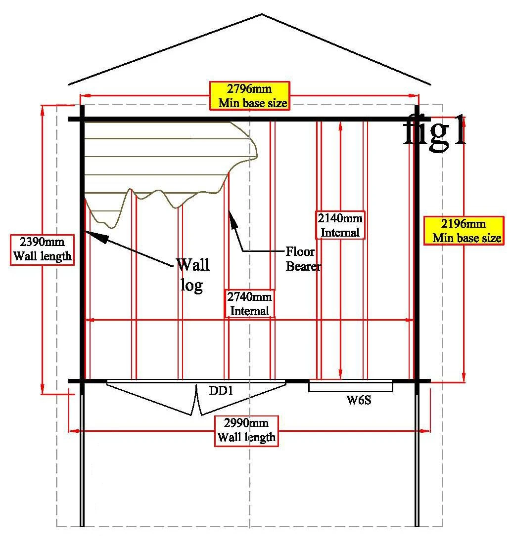 Shire Cannock 10x8 Toughened Glass Apex Tongue & Groove Wooden Cabin - Base Not Included 8 Shire Cannock 10x8 Toughened Glass Apex Tongue & Groove Wooden Cabin - Base Not Included - Image 8