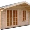 Shire Cannock 12x10 Glass Apex Tongue & Groove Wooden Cabin - Base Not Included