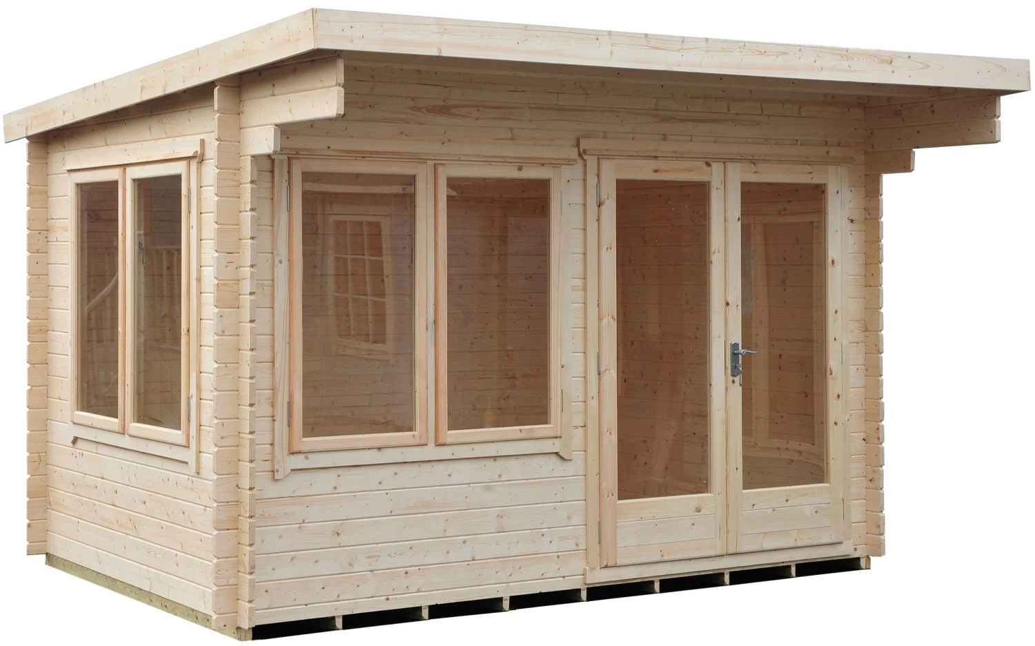 Shire Danbury 12x12 Glass Pent Tongue & Groove Wooden Cabin - Base Not Included 1 Shire Danbury 12x12 Glass Pent Tongue & Groove Wooden Cabin - Base Not Included