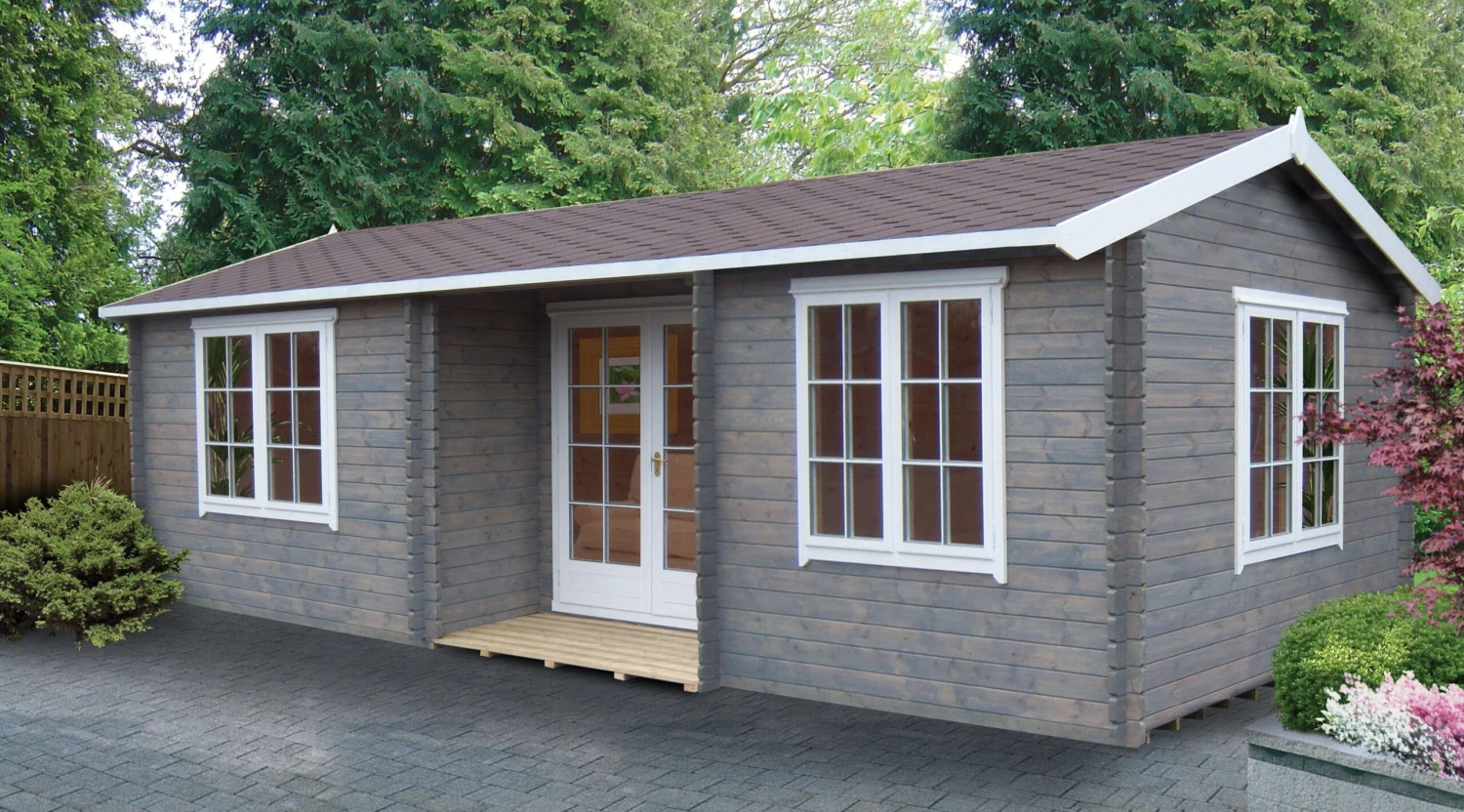Shire Elveden 26x14 Glass Apex Tongue & Groove Wooden Cabin - Base Not Included 4 Shire Elveden 26x14 Glass Apex Tongue & Groove Wooden Cabin - Base Not Included - Image 4