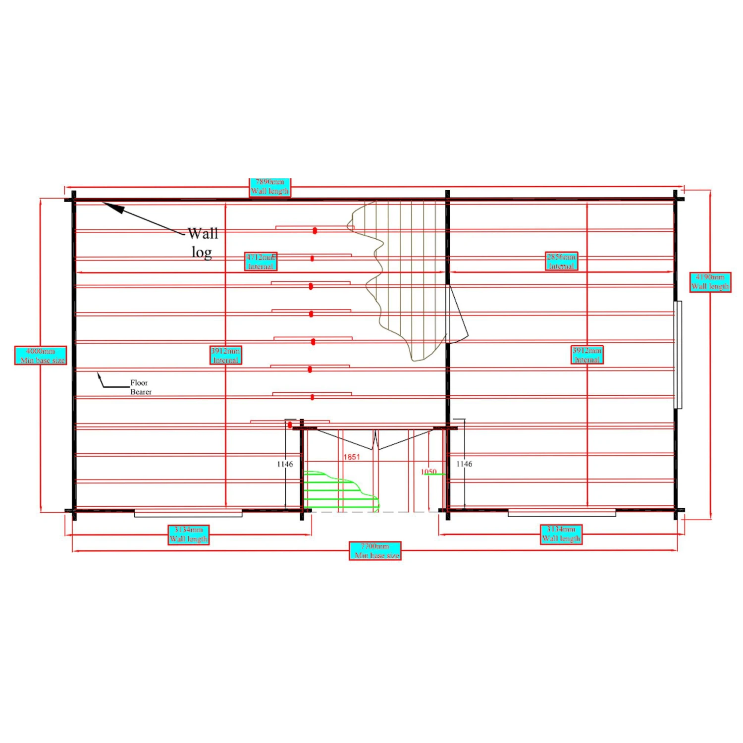 Shire Elveden 26x14 Glass Apex Tongue & Groove Wooden Cabin - Base Not Included 6 Shire Elveden 26x14 Glass Apex Tongue & Groove Wooden Cabin - Base Not Included - Image 6