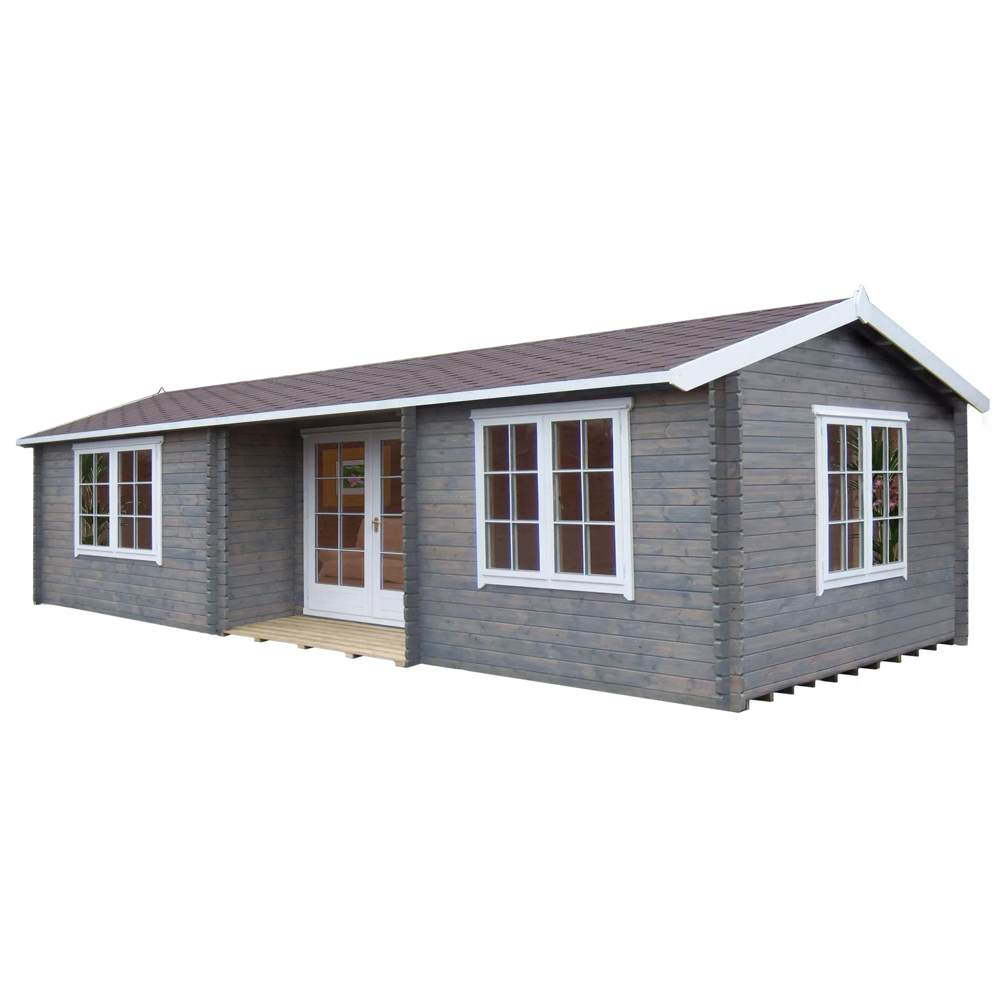 Shire Elveden 26x14 Glass Apex Tongue & Groove Wooden Cabin - Base Not Included 1 Shire Elveden 26x14 Glass Apex Tongue & Groove Wooden Cabin - Base Not Included