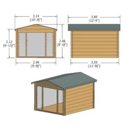 Shire Epping 10x12 Ft Toughened Glass Apex Tongue & Groove Wooden Cabin With Tile Roof -Deals Good Garden Tool Store shire epping 10x12 ft toughened glass apex tongue groove wooden cabin with tile roof5019804119608 01t bq