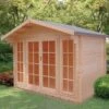 Shire Epping 10x8 Ft Toughened Glass Apex Tongue & Groove Wooden Cabin