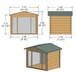 Shire Epping 10x8 Toughened Glass Apex Tongue & Groove Wooden Cabin - Assembly Service Included -Deals Good Garden Tool Store shire epping 10x8 toughened glass apex tongue groove wooden cabin assembly service included5019804119530 01t bq