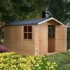 Shire Guernsey 7x10 Ft Apex Shiplap Wooden 2 Door 2 Windows Shed With Floor - Assembly Service Included