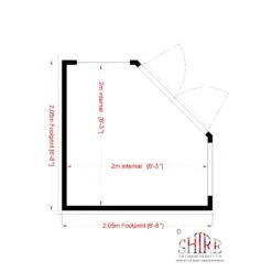 Shire Hampton 7x7 Toughened Glass Pent Shiplap Wooden Summer House - Base Not Included -Deals Good Garden Tool Store shire hampton 7x7 toughened glass pent shiplap wooden summer house base not included5019804111121 02t