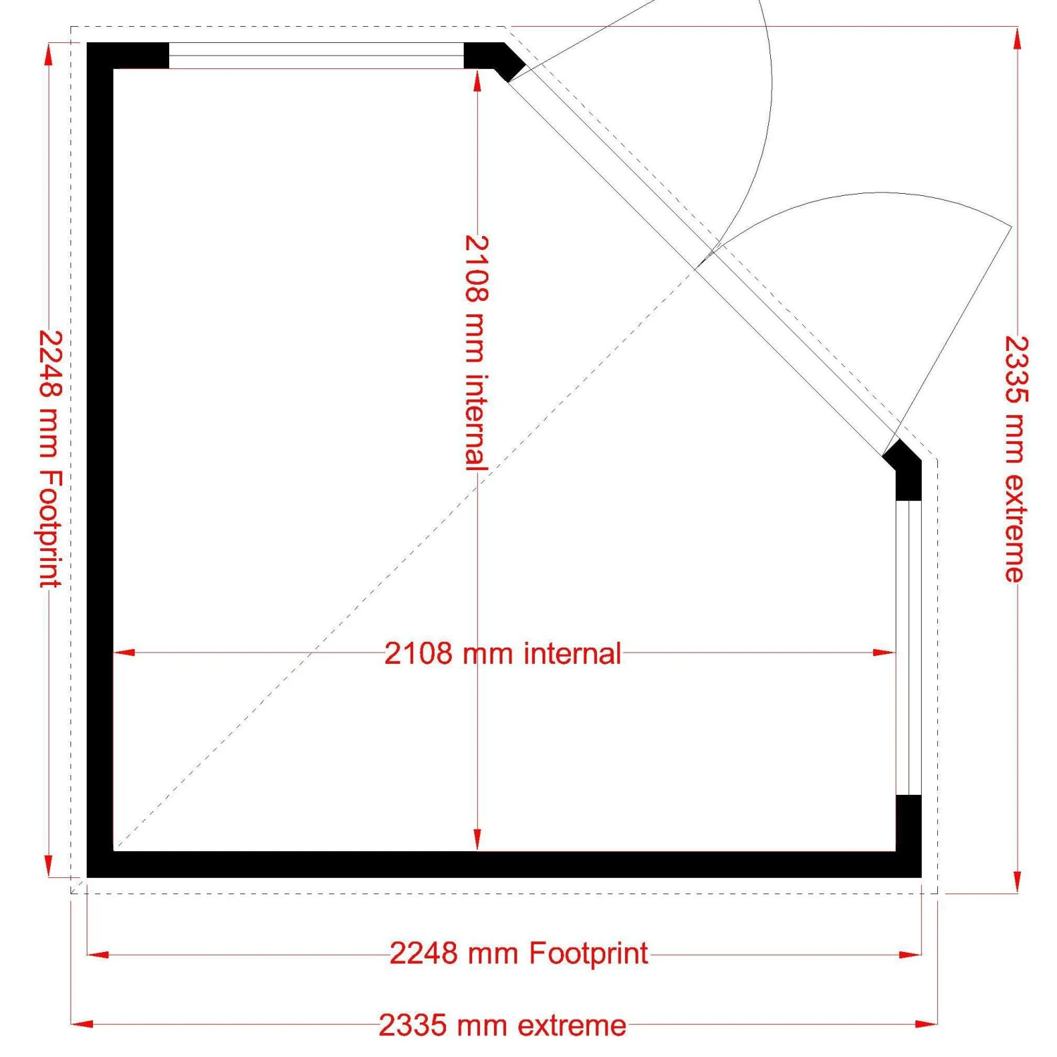 Shire Hampton 8x8 Toughened Glass Pent Shiplap Wooden Summer House - Base Not Included 5 Shire Hampton 8x8 Toughened Glass Pent Shiplap Wooden Summer House - Base Not Included - Image 5
