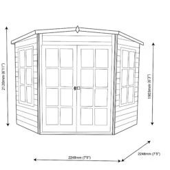 Shire Hampton 8x8 Toughened Glass Pent Shiplap Wooden Summer House - Base Not Included 11 Shire Hampton 8x8 Toughened Glass Pent Shiplap Wooden Summer House - Base Not Included -Deals Good Garden Tool Store shire hampton 8x8 toughened glass pent shiplap wooden summer house base not included5019804111145 03t