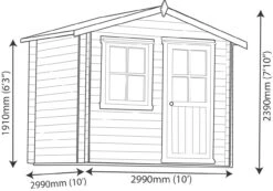 Shire Hartley 10x10 Apex Tongue & Groove Wooden Cabin -Deals Good Garden Tool Store shire hartley 10x10 apex tongue groove wooden cabin5019804122998 04t