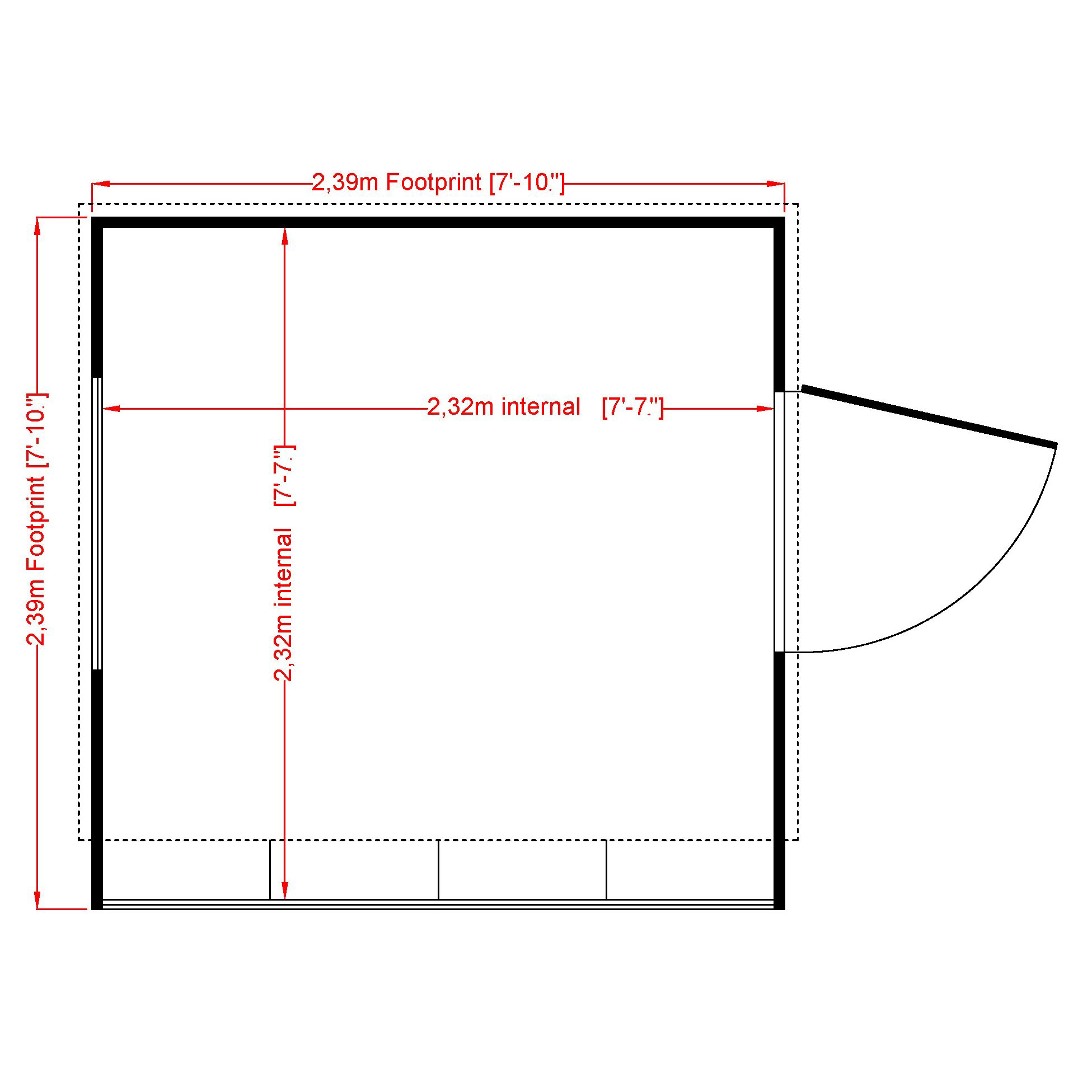 Shire Iceni 8x8 Ft Pent Shiplap Wooden Shed With Floor 3 Shire Iceni 8x8 Ft Pent Shiplap Wooden Shed With Floor - Image 3