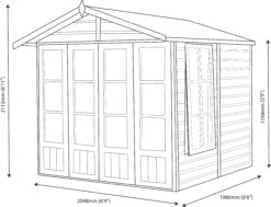 Shire Kensington 7x7 Glass Apex Shiplap Wooden Summer House - Base Not Included -Deals Good Garden Tool Store shire kensington 7x7 glass apex shiplap wooden summer house base not included5019804198788 03t