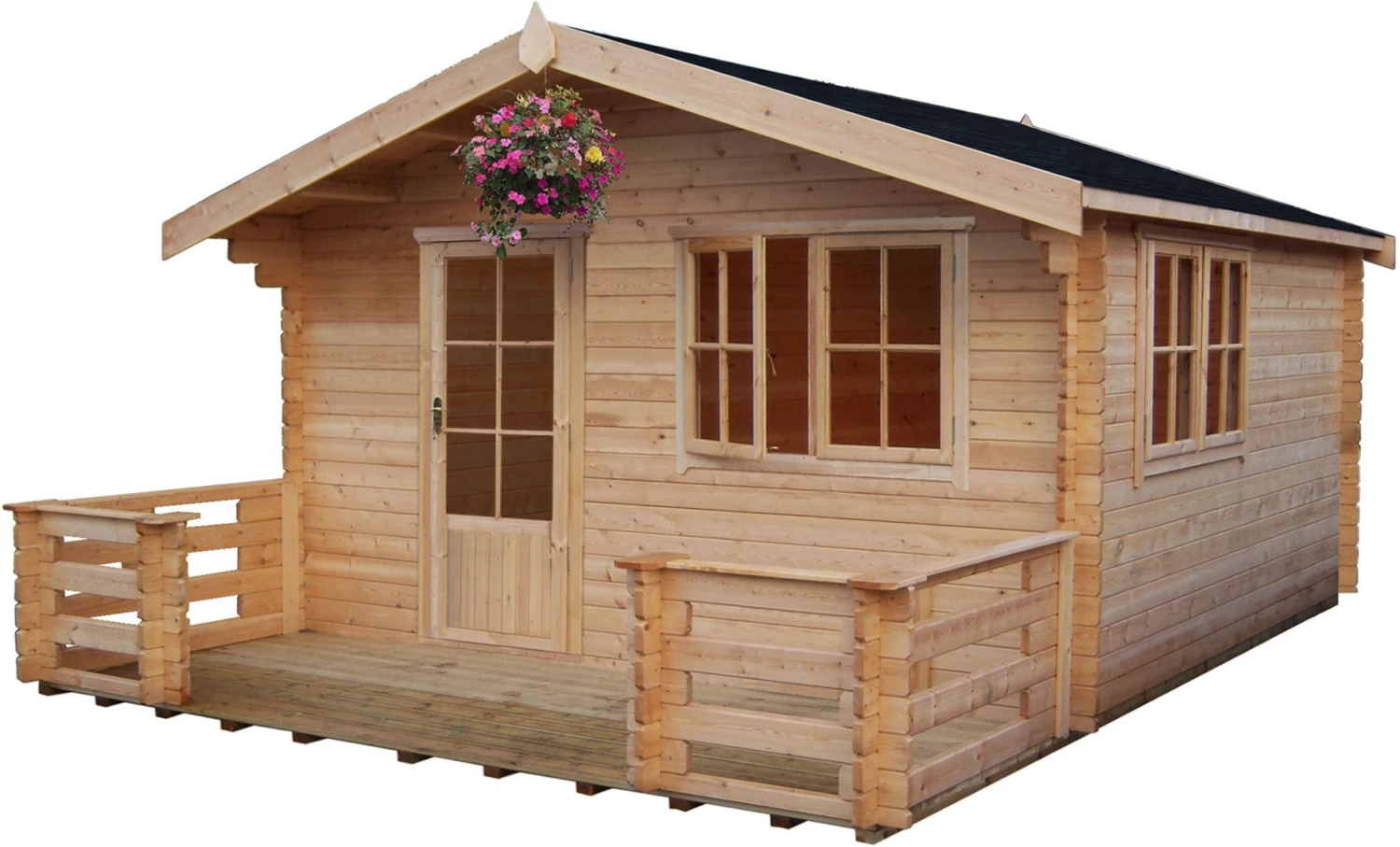 Shire Kinver 14x14 Glass Apex Tongue & Groove Wooden Cabin - Base Not Included 1 Shire Kinver 14x14 Glass Apex Tongue & Groove Wooden Cabin - Base Not Included