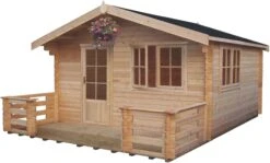 Shire Kinver Toughened Glass Apex Tongue & Groove Wooden Cabin - Base Not Included