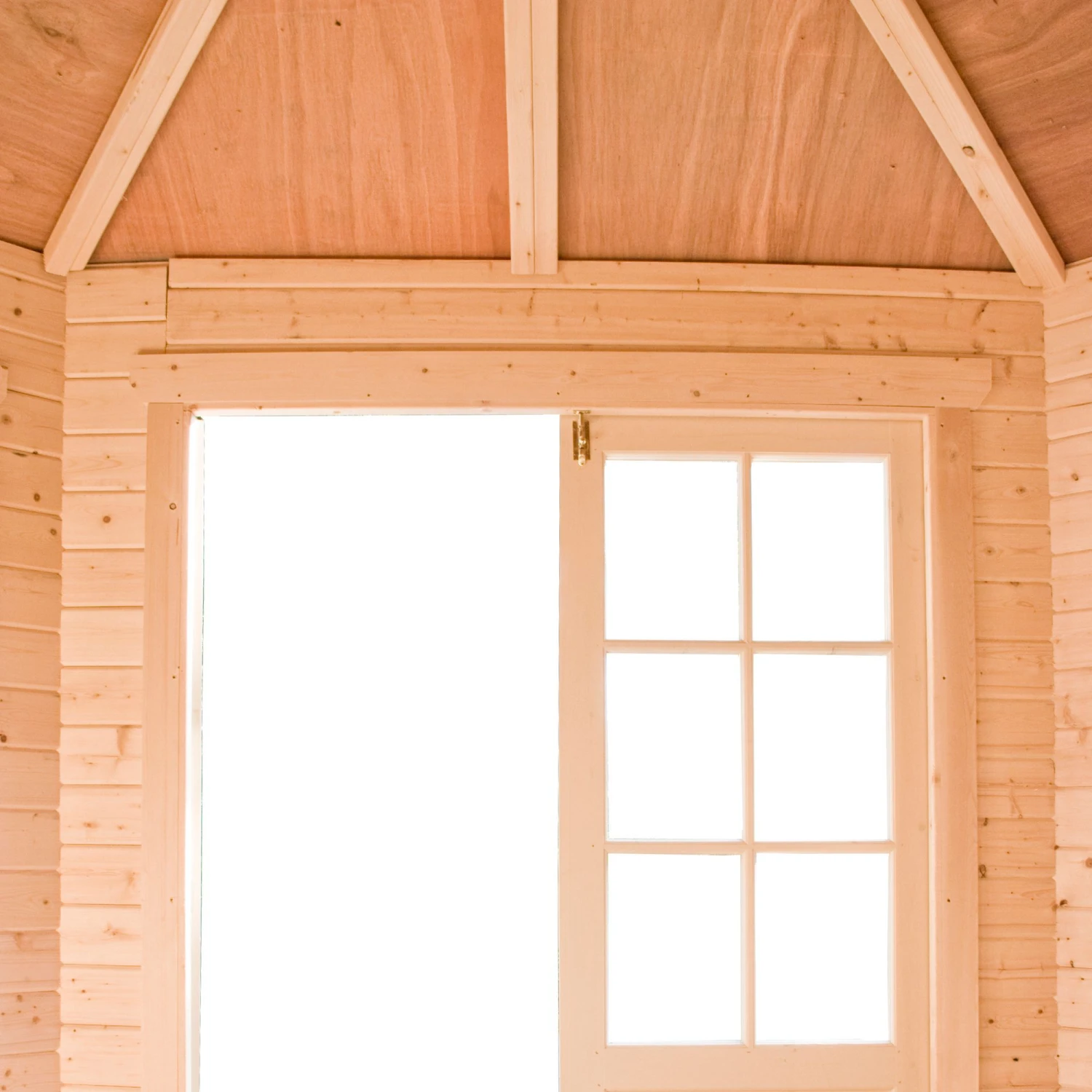 Shire Leygrove 14x10 Glass Apex Tongue & Groove Wooden Cabin - Base Not Included 5 Shire Leygrove 14x10 Glass Apex Tongue & Groove Wooden Cabin - Base Not Included - Image 5