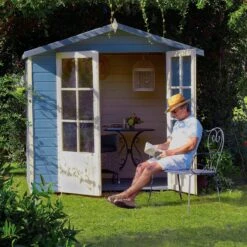 Shire Lumley 7x5 Toughened Glass Apex Shiplap Wooden Summer House - Base Included -Deals Good Garden Tool Store shire lumley 7x5 toughened glass apex shiplap wooden summer house base included5019804210282 02i bq